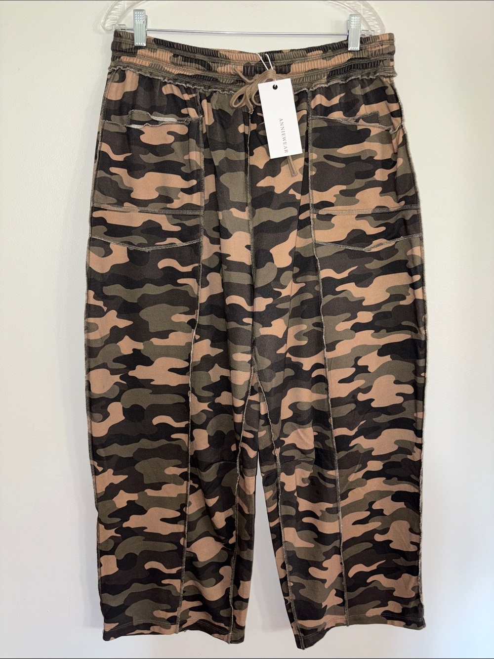 AnnieWear Camo-Print Women’s Drawstring Lounge Pants - XL -